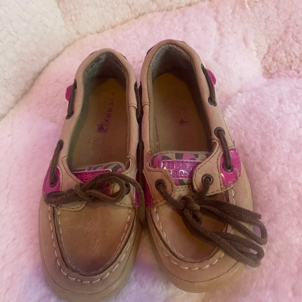 Sperry angelfish sequin boat shoes girls 10